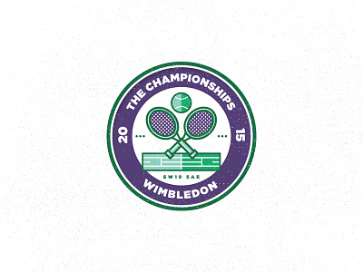 Wimbledon 2015 brand branding green logo logomark purple tennis wimbledon