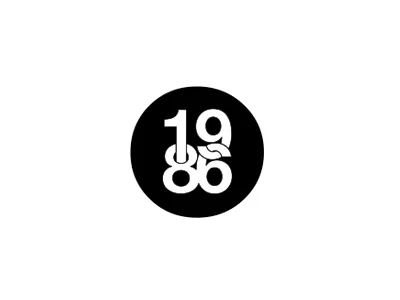 est. 1986 80s helvetica sticker year