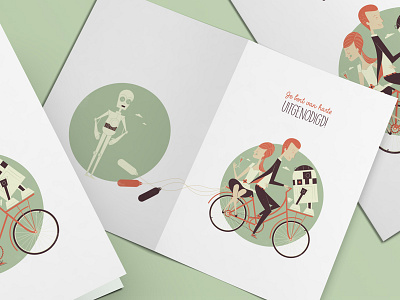 We're Getting Married! (Mockup) bike c3po illustration love marriage r2d2 star wars wedding