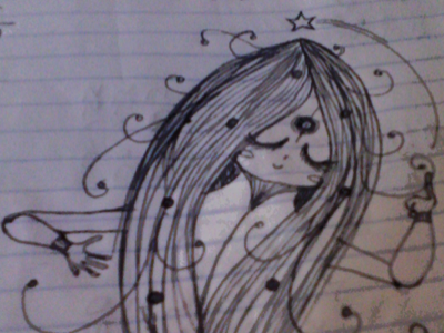 Princess of the night boredom drawing pen princess sketch