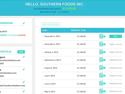 Hspay 02 admin billing credit card payment ui ux