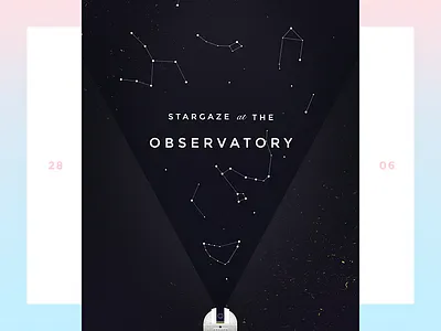 The Glass Quarter Full - Stargaze at the Observatory bucketlist constellation cosmos download drawing free illustration night sky observatory stars vector wallpaper
