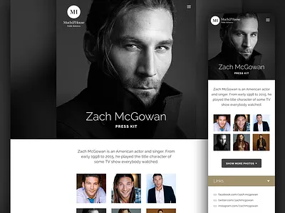 Press Kit Template: Desktop clean desktop flat illustrator layout minimal mobile responsive ui web design