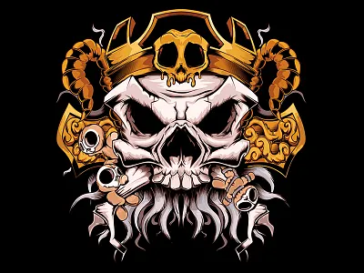 Skull bones design graphic illustrator logo skull vector