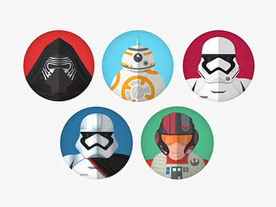 The Force Awakens: New Faces chrome droid episode 7 helmet pilot rebel alliance sith star wars stormtrooper the force awakens vector xwing