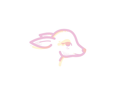 Deerie cute deer illustration pink yellow