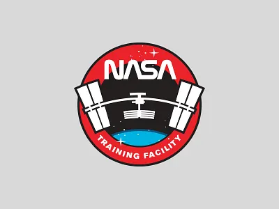 NASA Training Facility badge logo mark nasa space training center