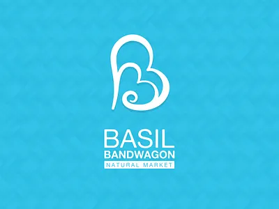 Health Food Market Logo b heart logo monogram organic