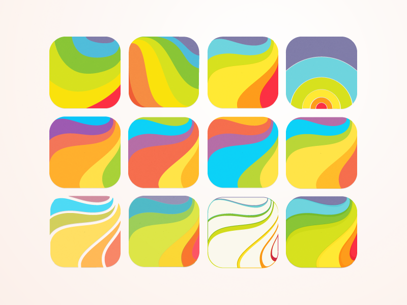 Rainbow Evolution app color flag gay icon ios iterations lavendr pride process rainbow wave