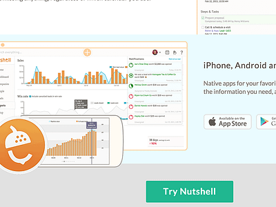 Nutshell web design app store crm nutshell reports responsive tour web design