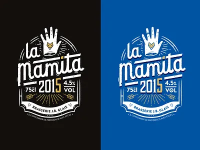 La Mamita Beer 2015 beer beubar france identity labeubar lamamita lettering logo manita nantes packaging
