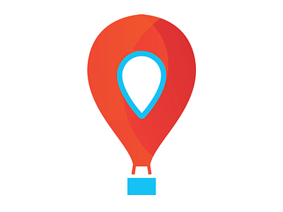Whereuapp app balloon branding icon logo