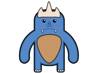 Krusk blue character monster sticker