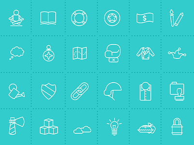 Icon Set archetypes icons line thin line