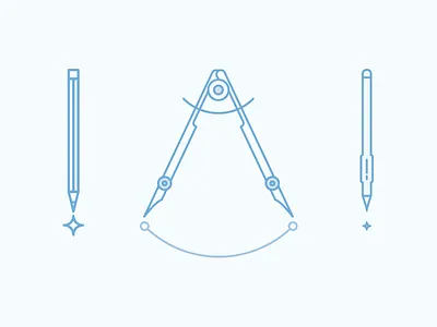 Wanda War Room #01 compasses icon intuos pen line line icon logo pencil wanda wanda digital