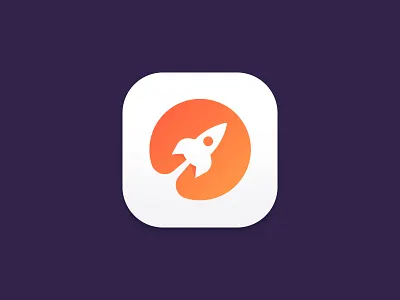 Rocket Icon app flat gradient icon rocket