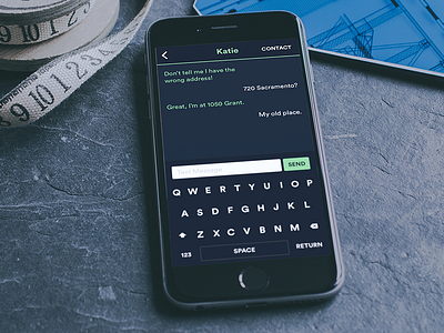 Dark iOS Messaging dark interface ios message messaging ui