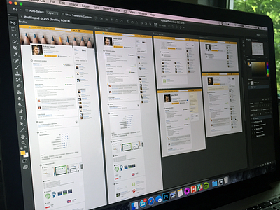 Goldenline profile artboards background design goldenline light linkedin profile sidebar ui user interface ux yellow