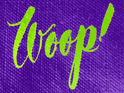 Woop! brush lettering lettering type typography