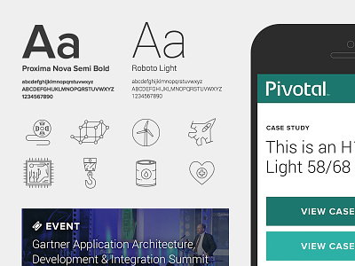 Pivotal Styles events pivotal style guide typeface ui web