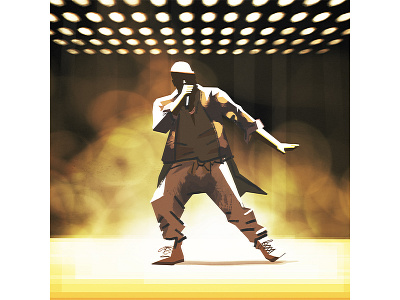 Kanye Glasto drawing illustration kanye west painting photoshop sketch yeezus