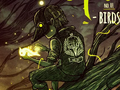 Spoko cover birds boy cover creepy dead magazine magic