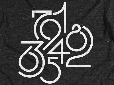 Numeric closeup cotton bureau lettering numbers t shirt tee tshirt typography