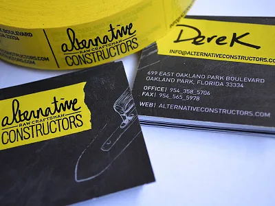 Business Card Design | Alternative Constructors branding business card business cards construction graphic design identity print design