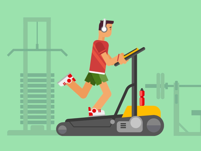 Running man 2d gif gym man motion running sports