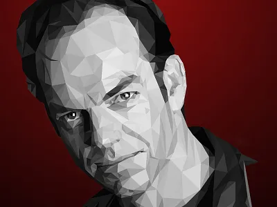 Hugo Weaving low poly portrait actor artdirection design hugo weaving illustration low poly lowpoly portrait