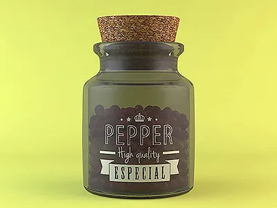 Product Design art bottle c4d cinema4d design pepper render