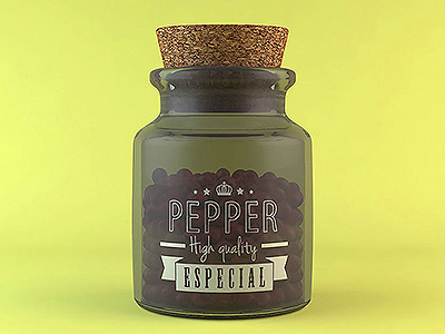 Product Design art bottle c4d cinema4d design pepper render