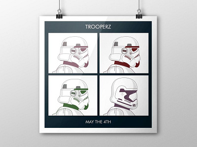 Star Wars TROOPERZ Poster demon days gorillaz illustration may the 4th poster star wars storm trooper wall art wallpaper