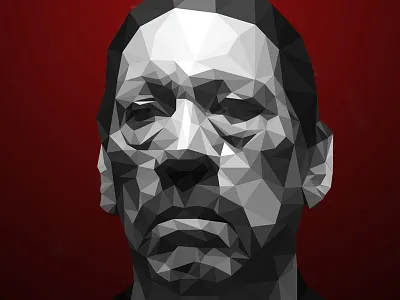 Danny Trejo low poly portrait actor artdirection danny trejo design illustration low poly lowpoly portrait