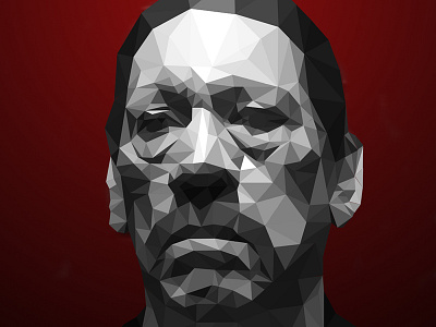 Danny Trejo low poly portrait actor artdirection danny trejo design illustration low poly lowpoly portrait