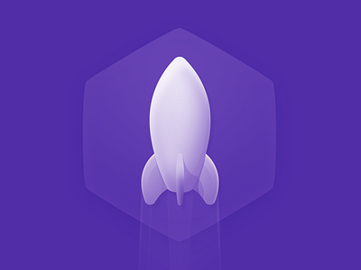 Hexagon Rocket air flat fly hexagon illustration practice rocket