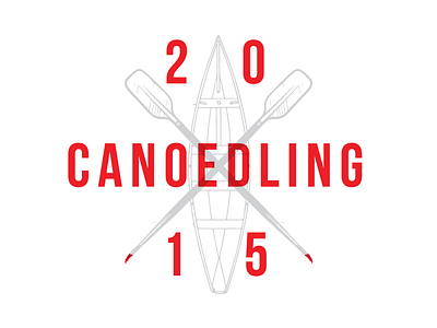 Collective Campout - Canoedling badge canoe canoedling collective campout painting play on words