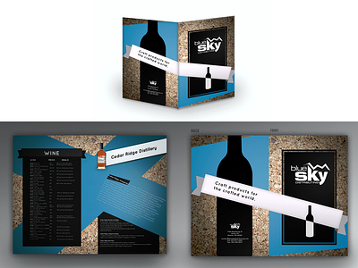 Distillery Brochure alcohol blue brochure distillery flat wine