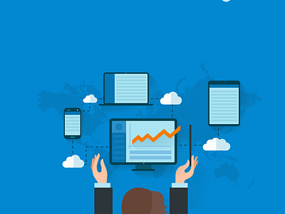 Conductor cloud conductor device illustration manage success