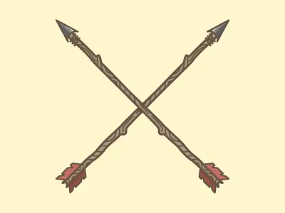 Arrows arrow arrow head bow and arrow illustration indian line art monoweight native simple wood wood grain