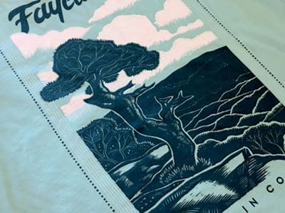 Fayettechill Pride Rock Tee design fayettechill illustration landscape screen print tee