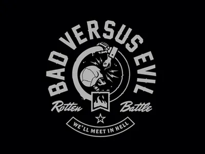 Bad Versus Evil design merch tee