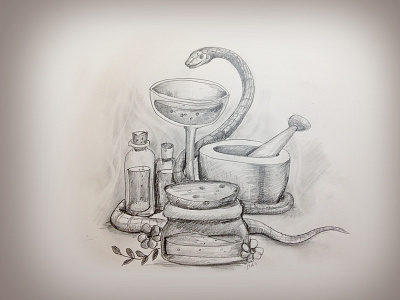 Pharmacy illustration care cup cure hygie illustration med pharmacy poison snake