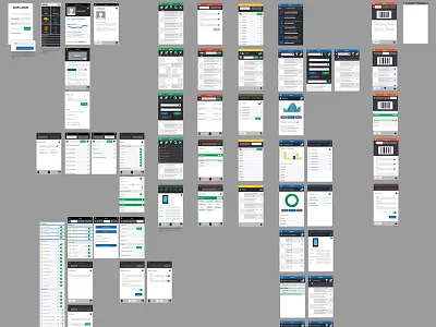 Web App-ing app flow mobile mock responsive screens
