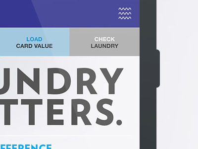 Laundry Matters mobile navigation web