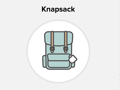 Knapsack coffee illustration knapsack line art