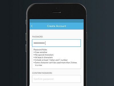 Password Instructions forms password ux