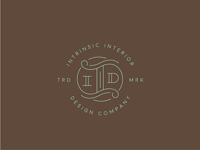 Interior Design Company branding d design i interior intrinsic lettering logo mark monogram