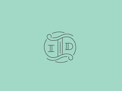 Interior Design Company branding d design i interior intrinsic lettering logo mark monogram