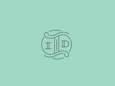 Interior Design Company branding d design i interior intrinsic lettering logo mark monogram